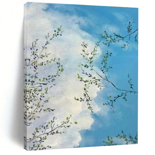 Sky and Branches Painting for Sunroom & Rooftop Bar DLZ0604
