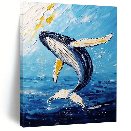 Whale Leap for Coastal Living Room & Nautical - Themed Café STSC1231