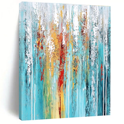 Colorful Dripping Abstract for Creative Art Studio & Eclectic Home Living Room STSC374