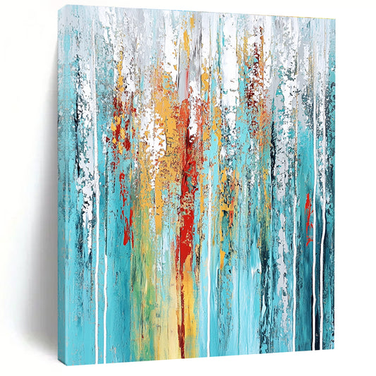 Colorful Dripping Abstract for Creative Art Studio & Eclectic Home Living Room STSC374