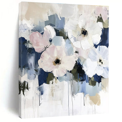 Artistic Blue - Background Flower Art for Art Gallery & Office Lounge STSC056