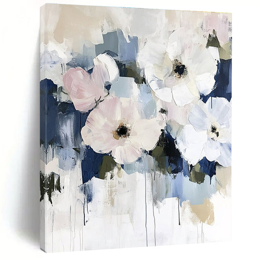 Artistic Blue - Background Flower Art for Art Gallery & Office Lounge STSC056
