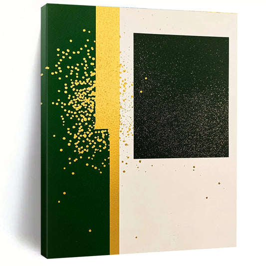 Green, Gold and White with Dots for Luxury Hotel Lobby & Sophisticated Home Living Room STSC1011