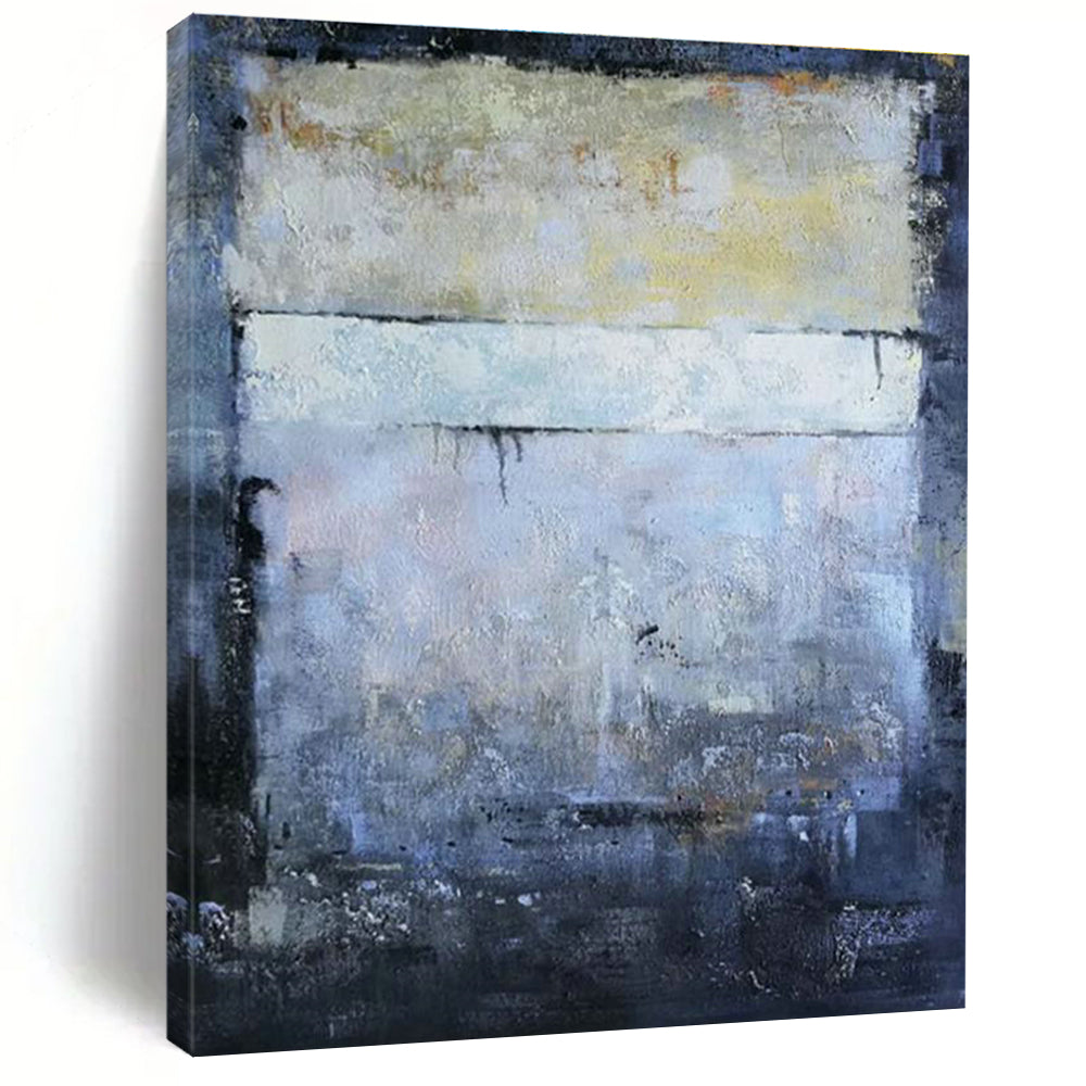 Light Blue Abstract Block Art for Dining Room & Hotel Lobby DLZ2275