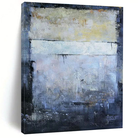 Light Blue Abstract Block Art for Dining Room & Hotel Lobby DLZ2275