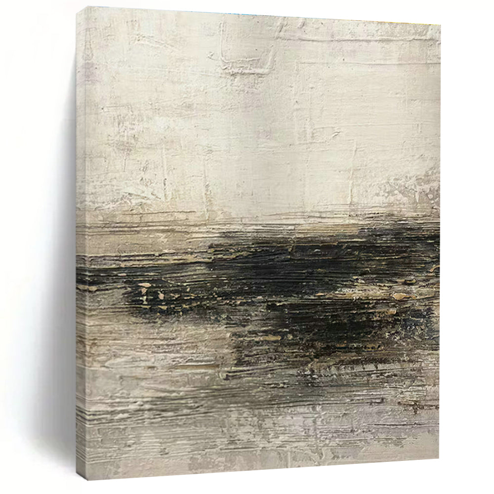 Gray - White Textured Abstract Art for Rustic Art Studio & Industrial - Chic Café DLZ1883