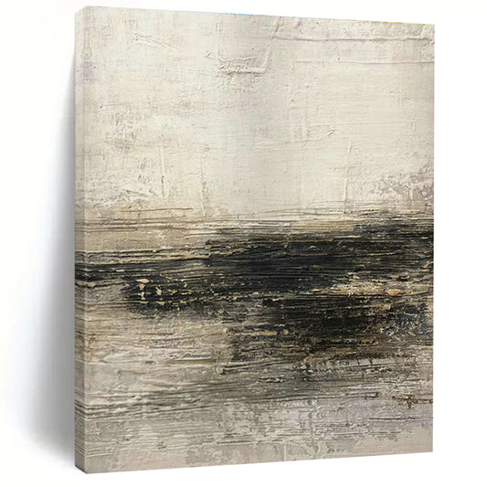Gray - White Textured Abstract Art for Rustic Art Studio & Industrial - Chic Café DLZ1883