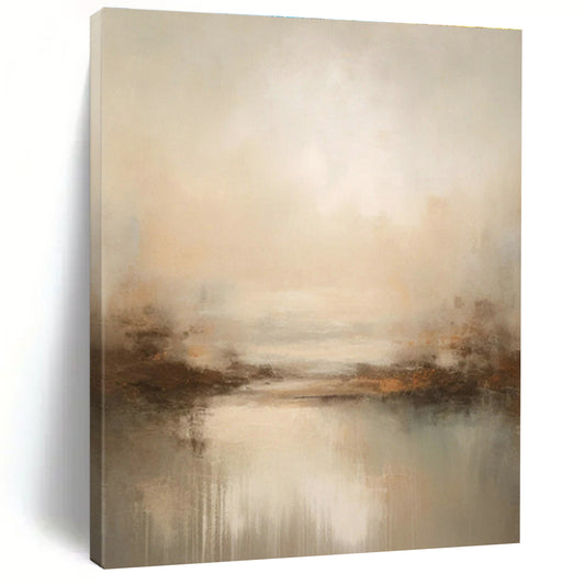 Soft - Toned Landscape Abstract Art for Bedroom & Spa Retreat DLZ1259