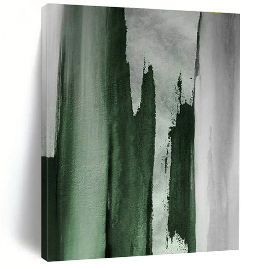 Dark Green Ink - Wash Abstract Art for Zen Study & Asian - Inspired Restaurant DLZ1240