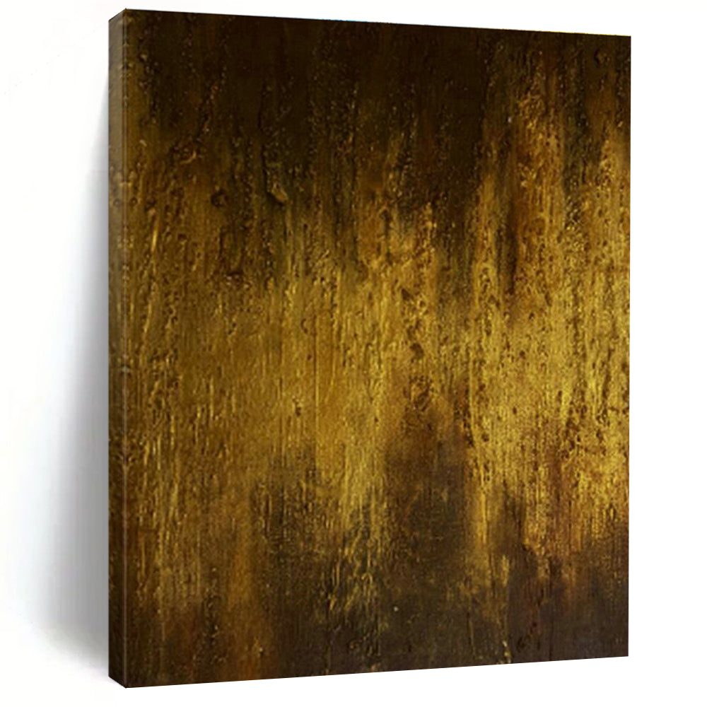 Deep Gold Abstract Art for Luxury Hotel Lobby Lounge Areas DLZ0031