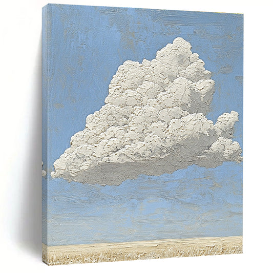 Textured Cloud in Blue Sky Art for Coastal Home Living Room & Aviation - Themed Lounge STSC1035