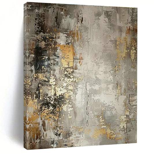 Gray - Gold Abstract Art for Corporate Executive Offices DLZ0123