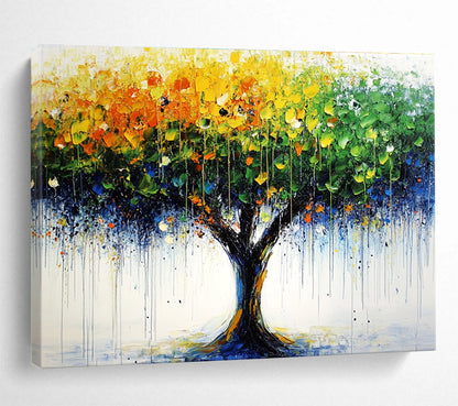 Colorful Dripping Tree Art for Bohemian - Style Home & Creative Art Studio SC285