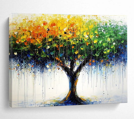 Colorful Dripping Tree Art for Bohemian - Style Home & Creative Art Studio SC285