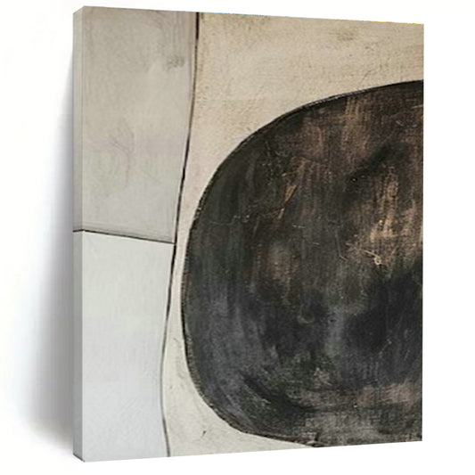 Brown and Black Geometric Collage Art (2) for Bohemian - Inspired Café & Minimalist Gallery DLZ1983