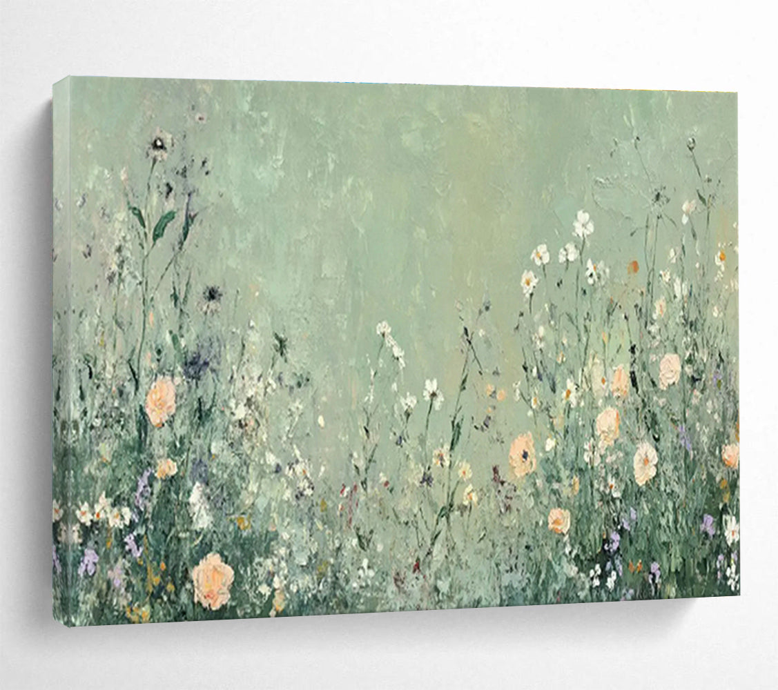 Delicate Wildflower Field Art for Calming Nursery DLZ3052