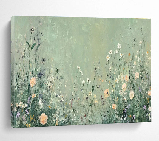 Delicate Wildflower Field Art for Calming Nursery DLZ3052