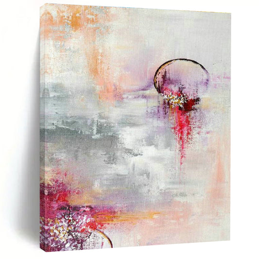 Pink - Purple Abstract Art for Bridal Suite Bedroom Walls DLZ0038