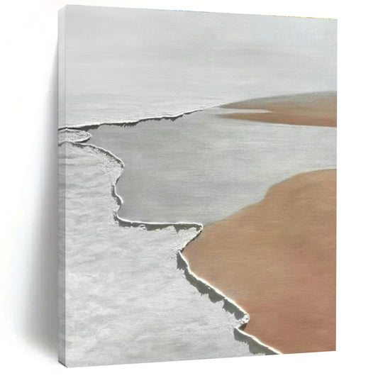 Earth - Toned Abstract Layers Art for Desert Lodge & Ceramic Studio DLZ0617