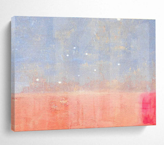 Blue - Pink Gradient Abstract Art for Romantic Rooftop Lounge Decor DLZ2664