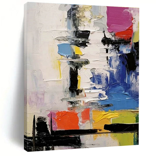 Colorful Impasto Abstract Painting for Living Room & Studio DLZ0368