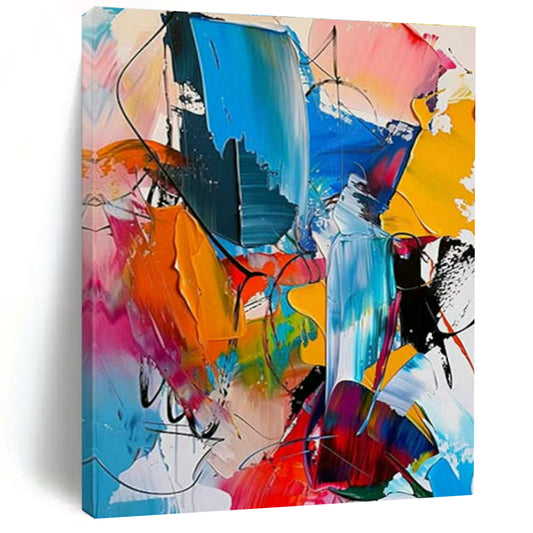 Vivid Abstract Composition Art for Art Gallery Opening & Trendy Corporate Office DLZ1539