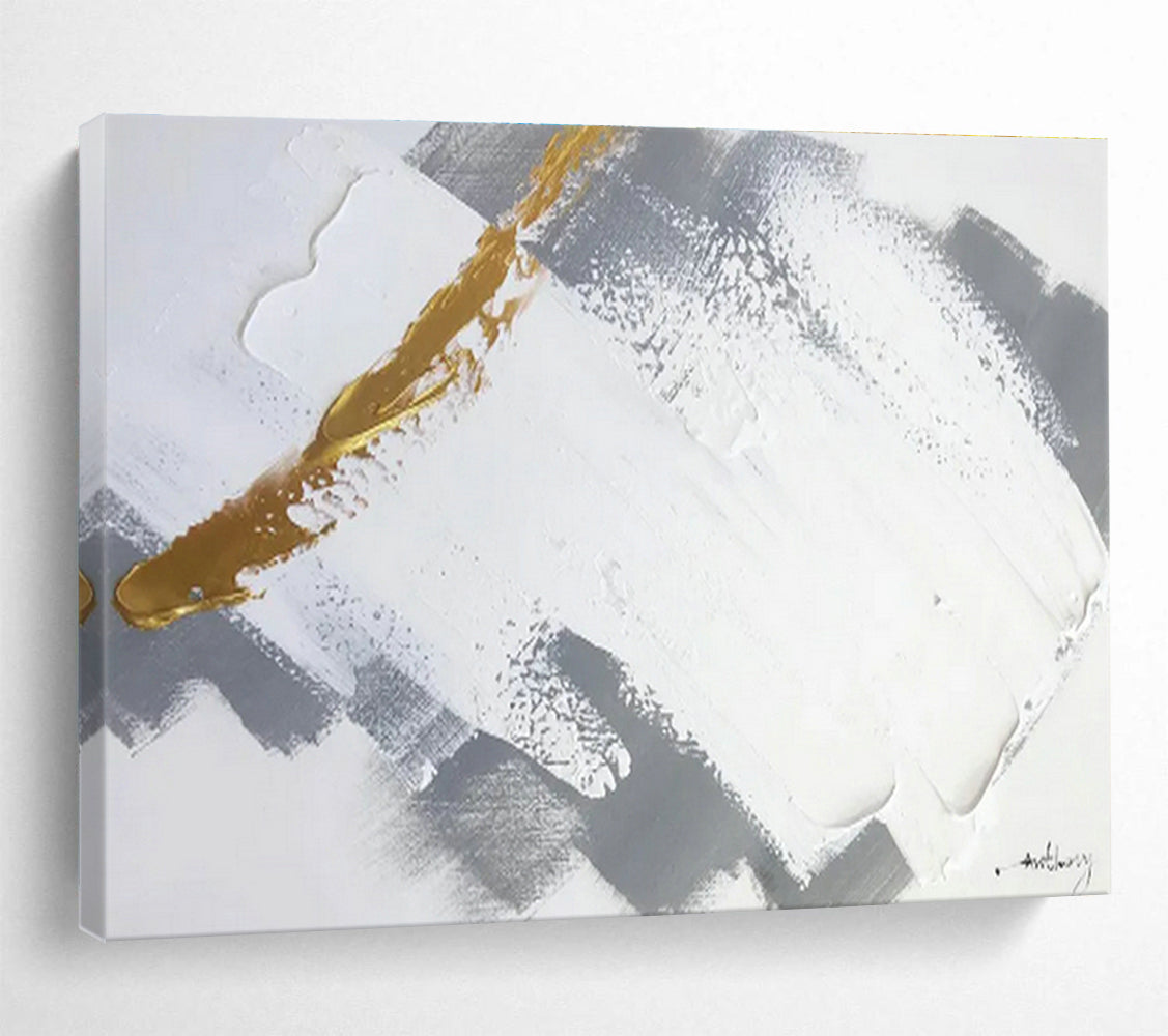 Beige - White - Black Brushstroke Art for Minimalist Lounge Calm Relaxation DLZ2701
