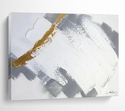 Beige - White - Black Brushstroke Art for Minimalist Lounge Calm Relaxation DLZ2701
