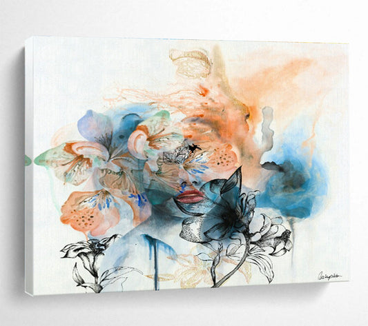 Floral and Female Abstract Art for Feminine - Chic Dressing Room DLZ2920
