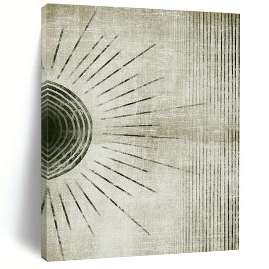 Vintage - Inspired Sunburst Art for Industrial Café & Retro - Chic Bedroom DLZ1371