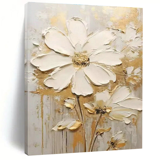 Gold - Accented Floral Art for Luxury Hotel Suite & Upscale Bridal Suite DLZ1402