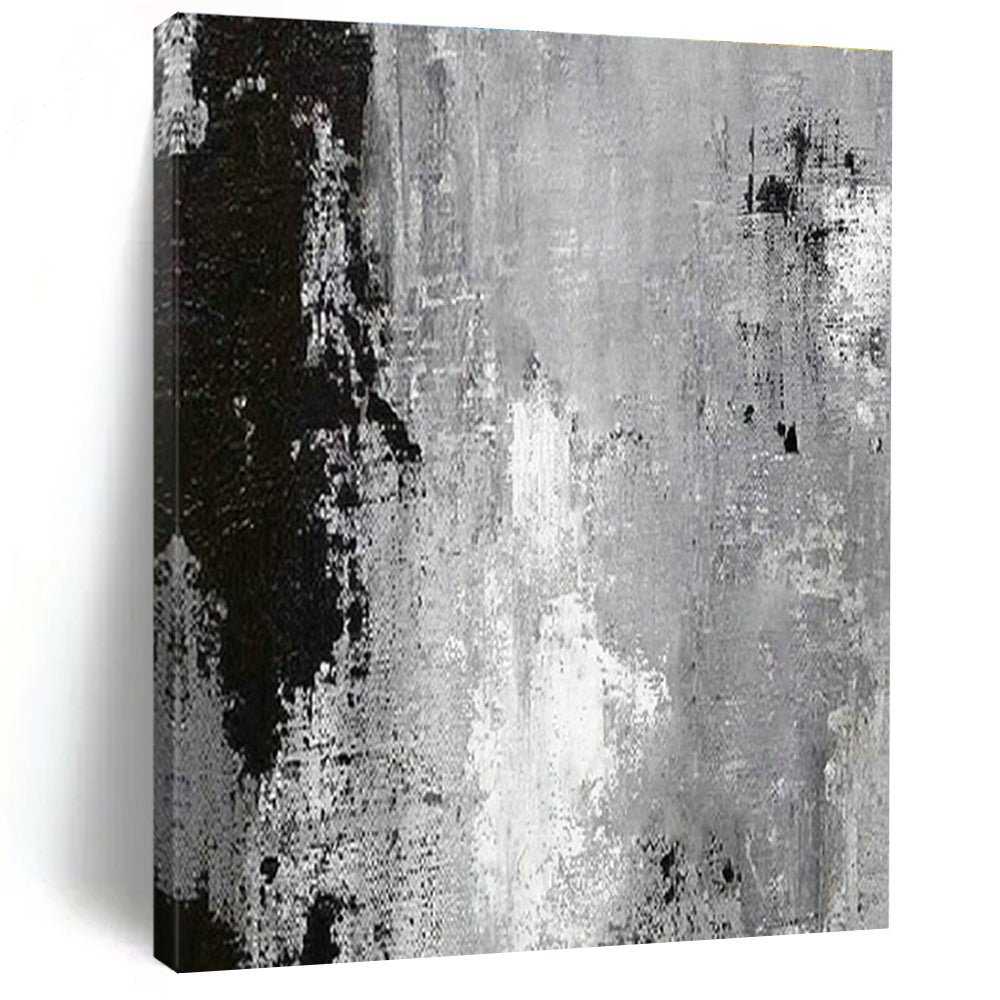 Textured Gray Abstract Art for Industrial Office & Art Gallery Corridor DLZ2058