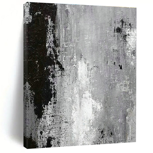 Textured Gray Abstract Art for Industrial Office & Art Gallery Corridor DLZ2058