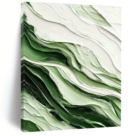 Green Textured Abstract Art for Modern Office & Zen - Inspired Home DLZ0733