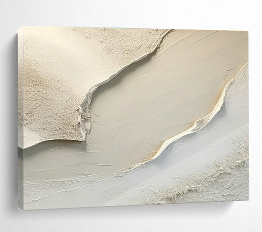 Beige Textured Abstract Art for Minimalist Bedrooms DLZ2424