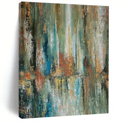 Colorful Vertical - Stroke Abstract Art for Modern Office Conference Room Walls DLZ0049