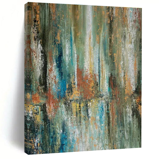 Colorful Vertical - Stroke Abstract Art for Modern Office Conference Room Walls DLZ0049