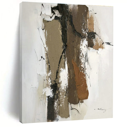 Brown - Beige Abstract Art for Rustic Restaurant & Art - Lover’s Home DLZ0806