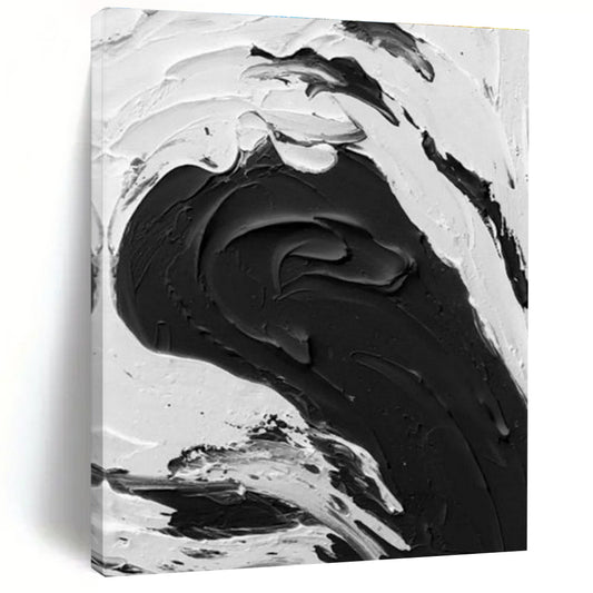 Black - White Dynamic Texture Art for Contemporary Art Space & Fashion Boutique DLZ2379