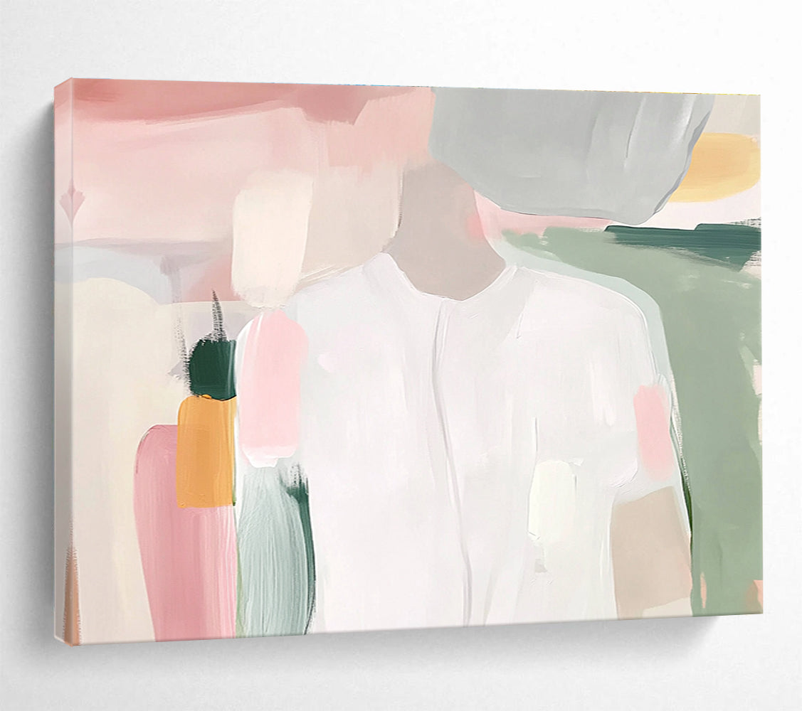 Pastel Abstract Figure Art for Girls’ Playroom & Feminine Wellness Center SC179