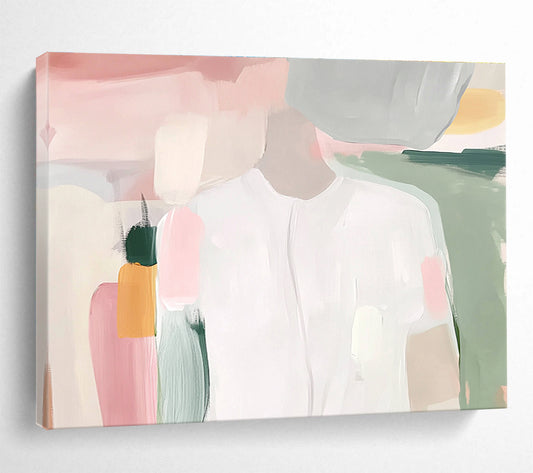 Pastel Abstract Figure Art for Girls’ Playroom & Feminine Wellness Center SC179