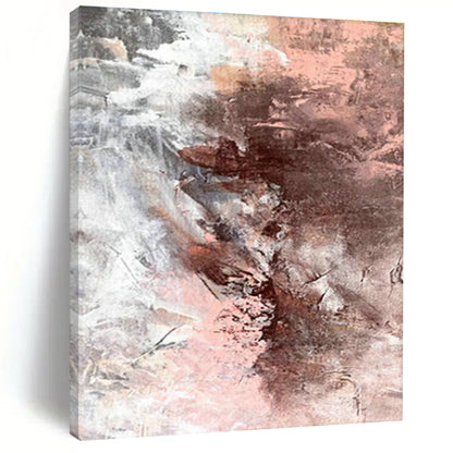 Pink - Brown Abstract Art for Feminine - Themed Boutique Dressing Rooms DLZ0022