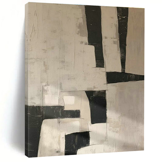 Black - White Geometric Art for Contemporary Home Entryway Statements DLZ0205