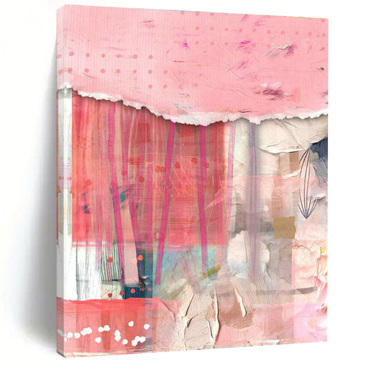 Pink - Themed Collage Art for Boho - Chic Bridal Dressing Rooms DLZ0134