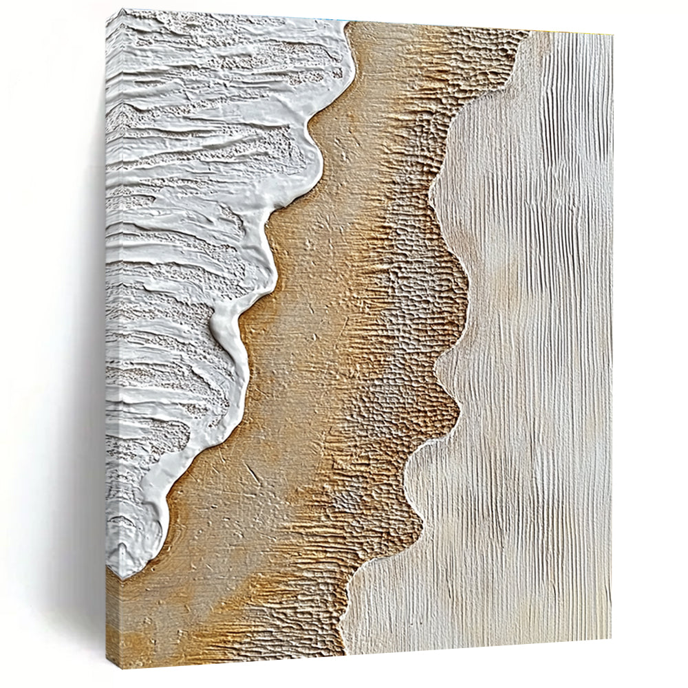 Textured Waves in Neutral Tones for Minimalist Home Office & Art Gallery Café STSC947