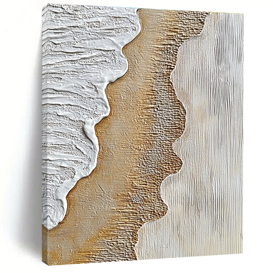 Textured Waves in Neutral Tones for Minimalist Home Office & Art Gallery Café STSC947