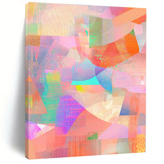 Pastel Color Collage Abstract for Girly - Chic Bedroom & Art Gallery Pop - Up STSC477