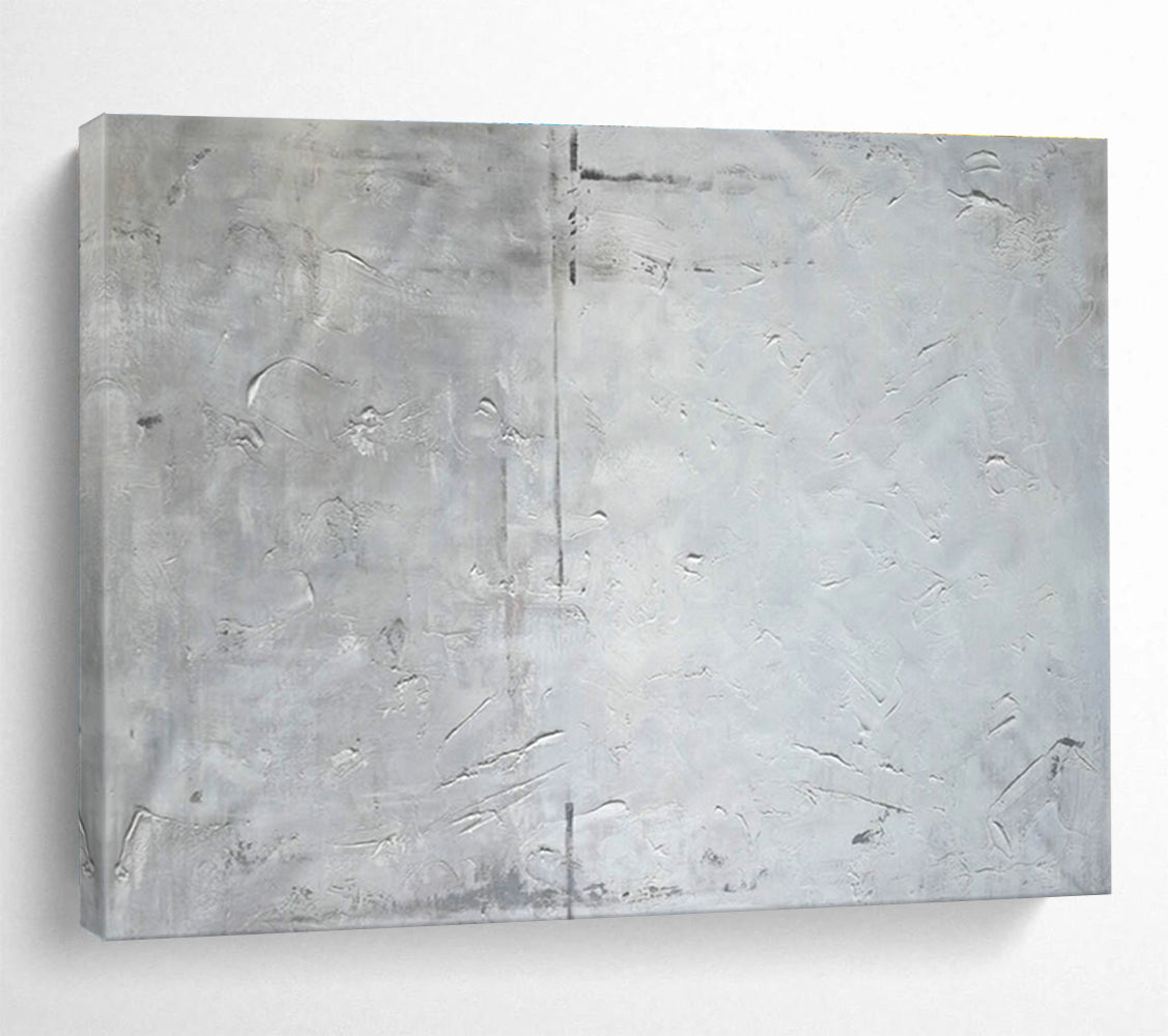 Gray - White Textured Art for Minimalist Home Library Backdrop Walls DLZ3232