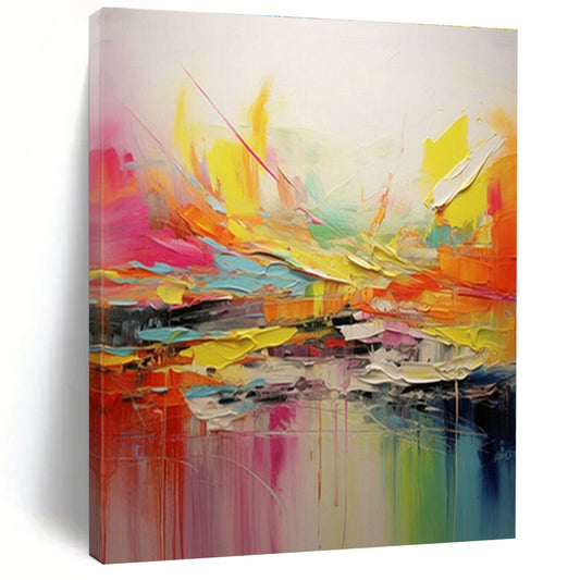 Color - Splashed Abstract Art for Modern Studio Loft & Vibrant Art Café DLZ1560