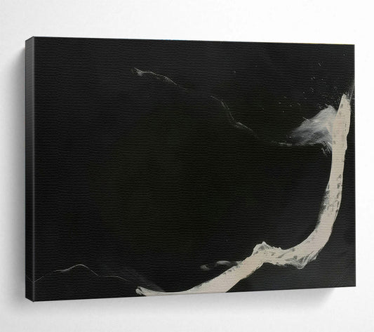 Black - White Ink Abstract Art for Zen - Inspired Study DLZ2975